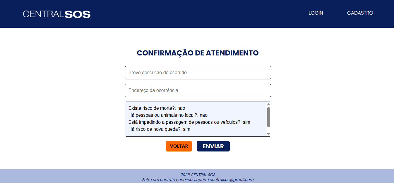 Categorias de Ocorrências